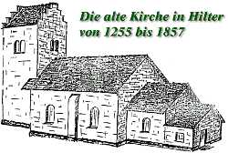 Skizze der alten Kirche